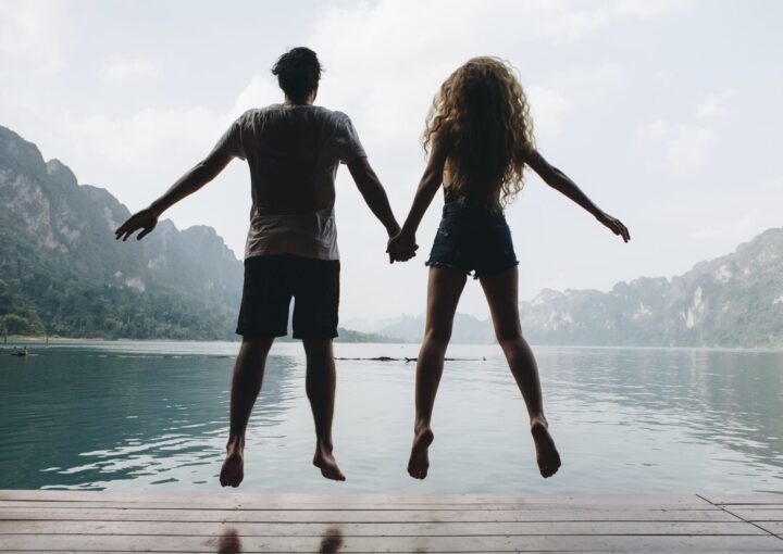 jumping with joy