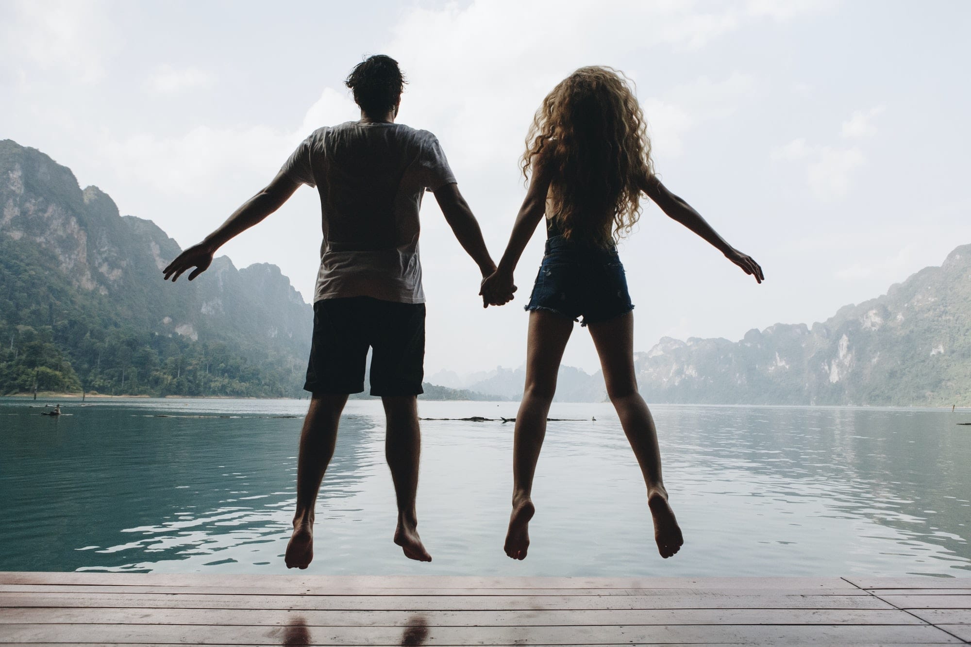 jumping with joy