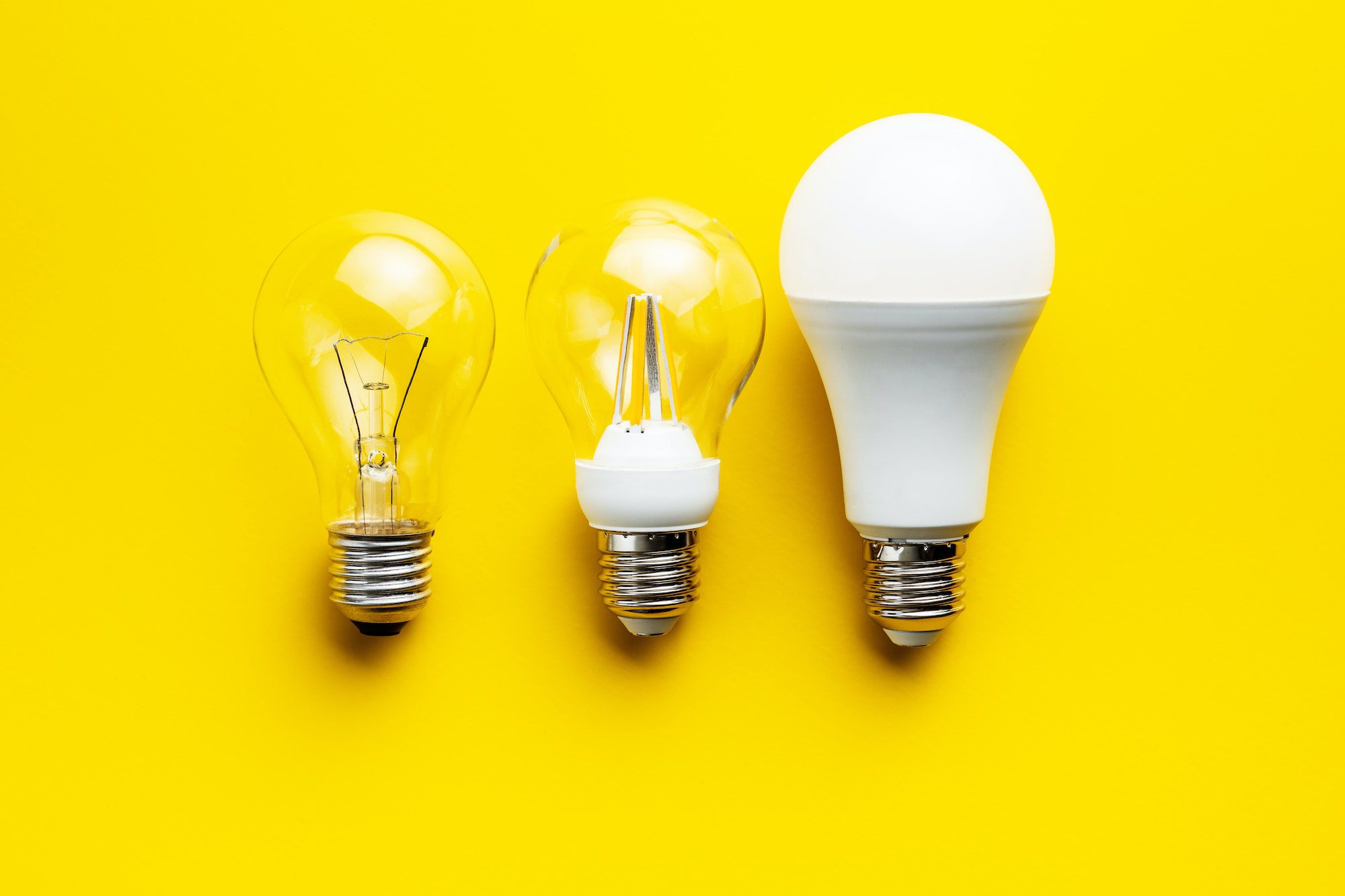 Energy saving and classic light bulbs.